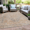 Piper Looms Chantille Border ACN1918 Copper Machine Washable Area Rug Outdoor Lifestyle Image Feature