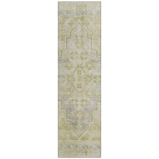 Piper Looms Chantille Border ACN1918 Gold Machine Washable Area Rug Runner Main Image