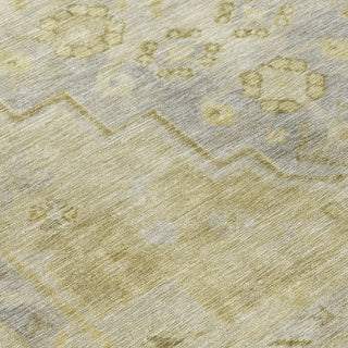 Piper Looms Chantille Border ACN1918 Gold Machine Washable Area Rug Swatch Image