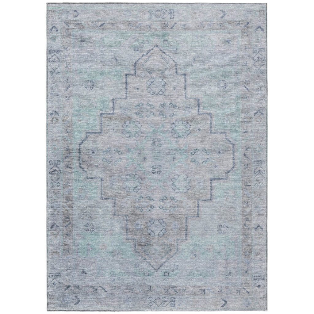 Piper Looms Chantille Border ACN1918 Gray Machine Washable Area Rug main image