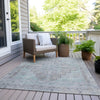 Piper Looms Chantille Border ACN1918 Gray Machine Washable Area Rug Outdoor Lifestyle Image Feature
