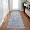 Piper Looms Chantille Border ACN1918 Gray Machine Washable Area Rug Runner Lifestyle Image Feature
