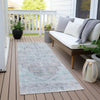 Piper Looms Chantille Border ACN1918 Gray Machine Washable Area Rug Runner Outdoor Lifestyle Image Feature
