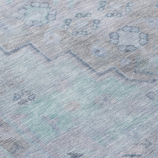 Piper Looms Chantille Border ACN1918 Gray Machine Washable Area Rug Swatch Image