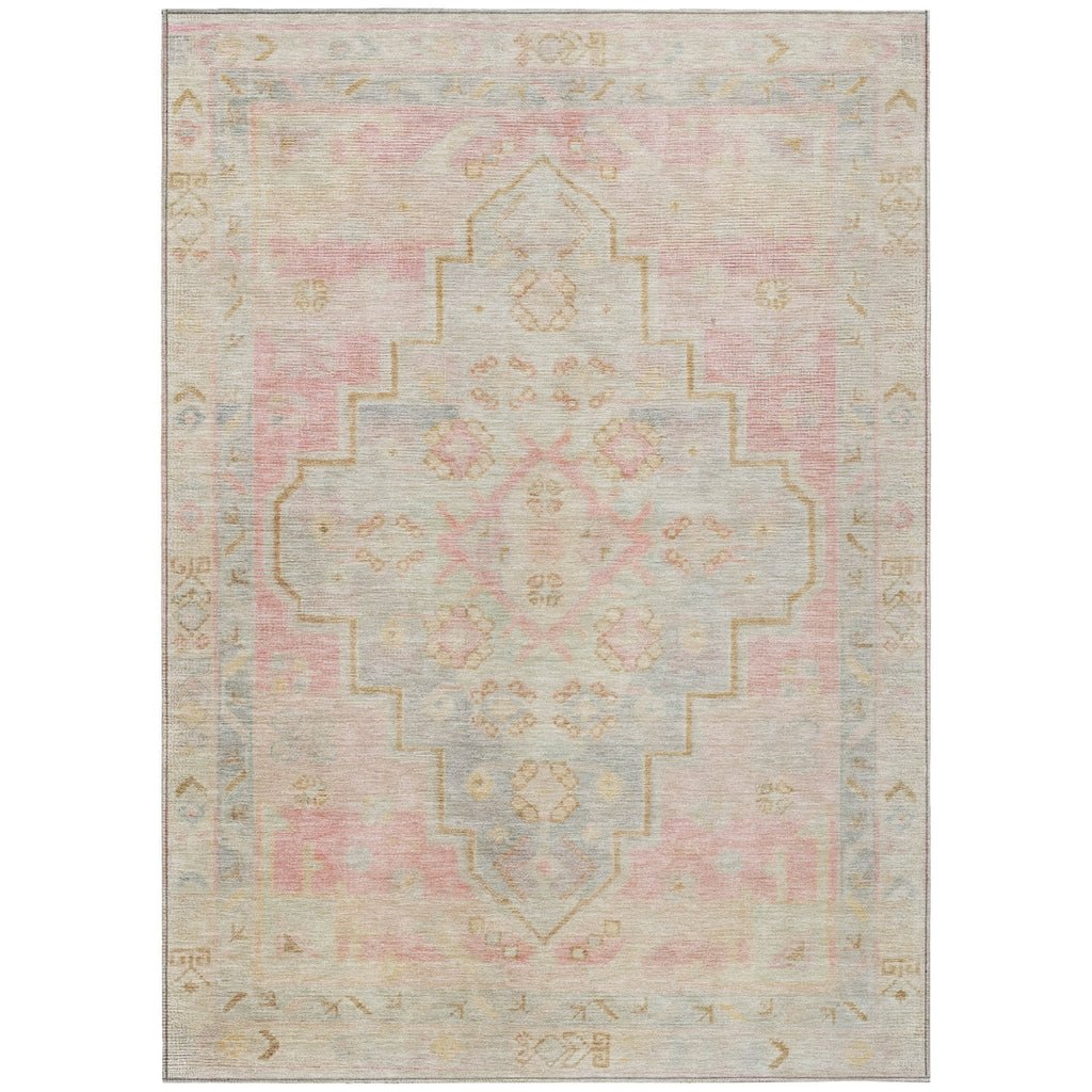 Piper Looms Chantille Border ACN1918 Pink Machine Washable Area Rug main image