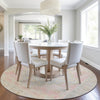 Piper Looms Chantille Border ACN1918 Pink Machine Washable Area Rug Round Lifestyle Image Feature