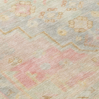 Piper Looms Chantille Border ACN1918 Pink Machine Washable Area Rug Swatch Image