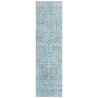 Piper Looms Chantille Border ACN1918 Sky Machine Washable Area Rug Runner Main Image