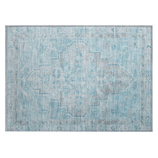 Piper Looms Chantille Border ACN1918 Sky Machine Washable Area Rug Scatter Main Image
