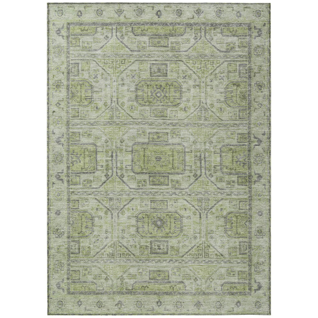 Piper Looms Chantille Border ACN1919 Aloe Machine Washable Area Rug main image