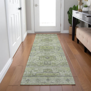 Piper Looms Chantille Border ACN1919 Aloe Machine Washable Area Rug Runner Lifestyle Image Feature