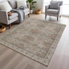 Piper Looms Chantille Border ACN1919 Beige Machine Washable Area Rug Lifestyle Image Feature