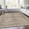 Piper Looms Chantille Border ACN1919 Beige Machine Washable Area Rug Lifestyle Image Feature
