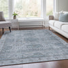 Piper Looms Chantille Border ACN1919 Blue Machine Washable Area Rug Lifestyle Image Feature
