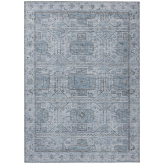 Piper Looms Chantille Border ACN1919 Blue Machine Washable Area Rug main image