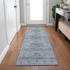 Piper Looms Chantille Border ACN1919 Blue Machine Washable Area Rug Runner Lifestyle Image Feature