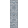 Piper Looms Chantille Border ACN1919 Blue Machine Washable Area Rug Runner Main Image