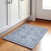 Piper Looms Chantille Border ACN1919 Blue Machine Washable Area Rug Scatter Lifestyle Image Feature