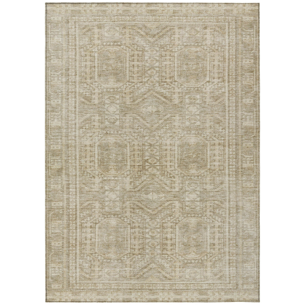 Piper Looms Chantille Border ACN1920 Beige Machine Washable Area Rug main image