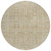 Piper Looms Chantille Border ACN1920 Beige Machine Washable Area Rug Round Main Image