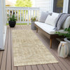 Piper Looms Chantille Border ACN1920 Beige Machine Washable Area Rug Runner Outdoor Lifestyle Image Feature