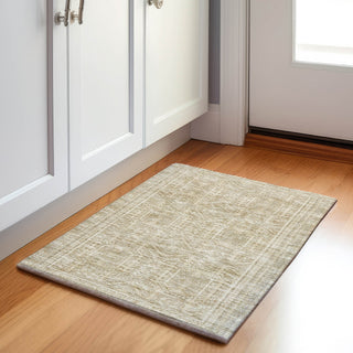 Piper Looms Chantille Border ACN1920 Beige Machine Washable Area Rug Scatter Lifestyle Image Feature