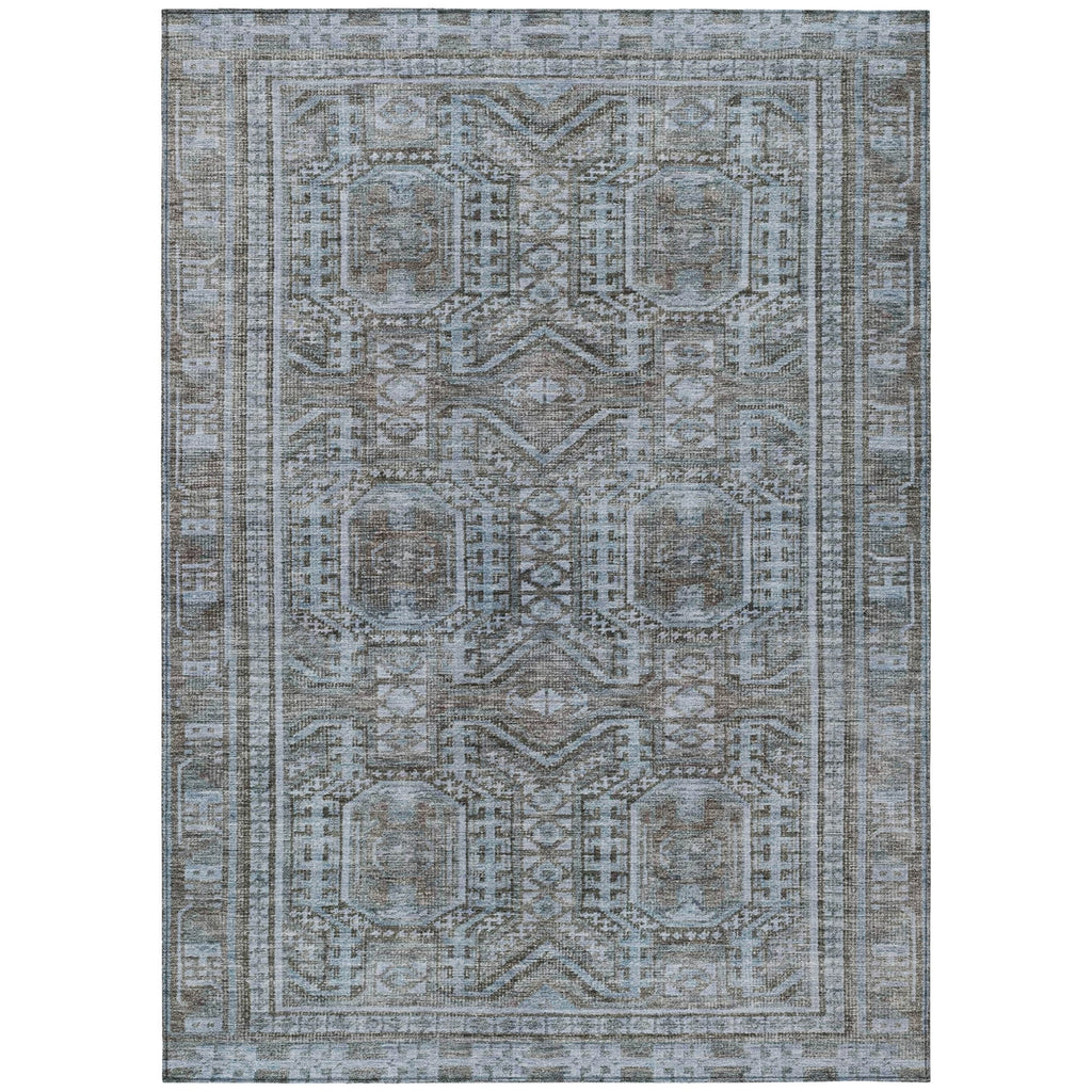 Piper Looms Chantille Border ACN1920 Chocolate Machine Washable Area Rug main image