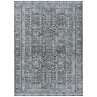 Piper Looms Chantille Border ACN1920 Chocolate Machine Washable Area Rug main image