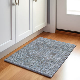 Piper Looms Chantille Border ACN1920 Chocolate Machine Washable Area Rug Scatter Lifestyle Image Feature