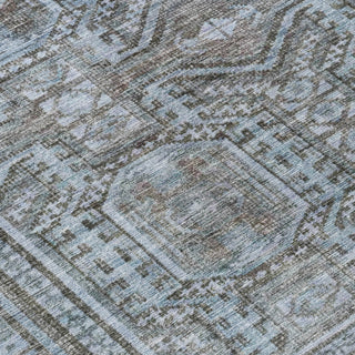 Piper Looms Chantille Border ACN1920 Chocolate Machine Washable Area Rug Swatch Image