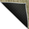 Piper Looms Chantille Border ACN1920 Khaki Machine Washable Area Rug Backing Image