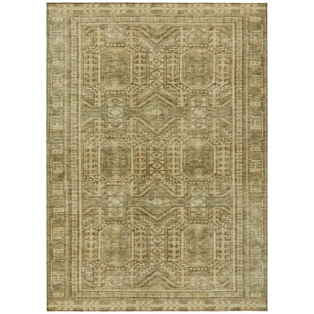 Piper Looms Chantille Border ACN1920 Khaki Machine Washable Area Rug main image