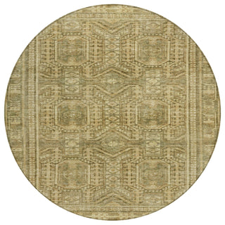 Piper Looms Chantille Border ACN1920 Khaki Machine Washable Area Rug Round Main Image