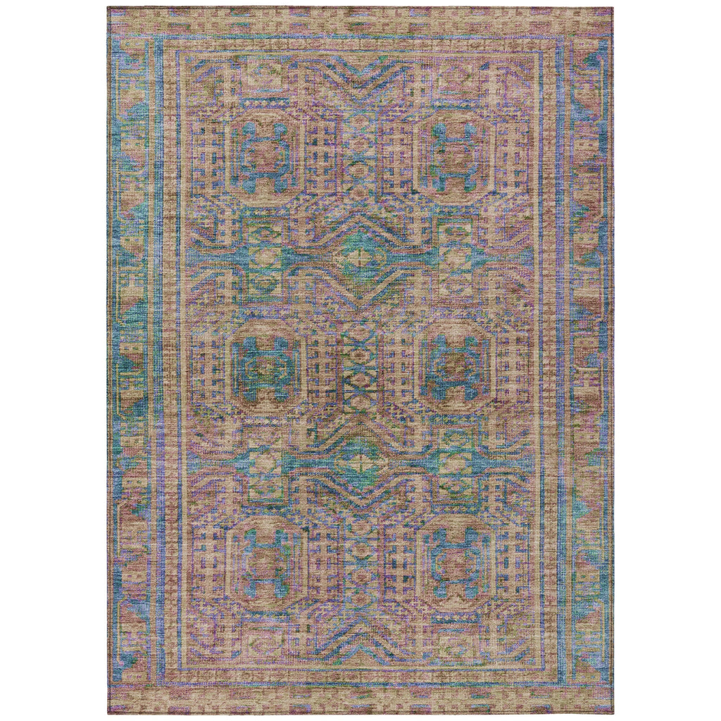 Piper Looms Chantille Border ACN1920 Orange Machine Washable Area Rug main image
