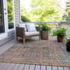 Piper Looms Chantille Border ACN1920 Orange Machine Washable Area Rug Outdoor Lifestyle Image Feature
