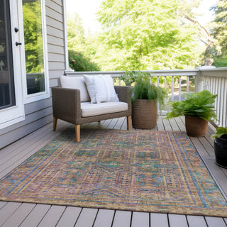 Piper Looms Chantille Border ACN1920 Orange Machine Washable Area Rug Outdoor Lifestyle Image Feature