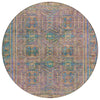 Piper Looms Chantille Border ACN1920 Orange Machine Washable Area Rug Round Main Image