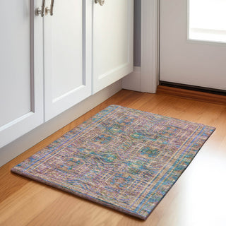 Piper Looms Chantille Border ACN1920 Orange Machine Washable Area Rug Scatter Lifestyle Image Feature