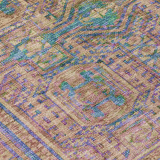 Piper Looms Chantille Border ACN1920 Orange Machine Washable Area Rug Swatch Image