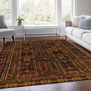 Piper Looms Chantille Border ACN1920 Paprika Machine Washable Area Rug Lifestyle Image Feature