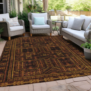 Piper Looms Chantille Border ACN1920 Paprika Machine Washable Area Rug Outdoor Lifestyle Image Feature