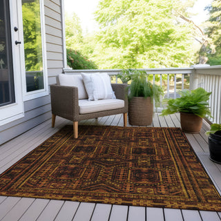 Piper Looms Chantille Border ACN1920 Paprika Machine Washable Area Rug Outdoor Lifestyle Image Feature