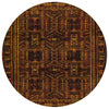 Piper Looms Chantille Border ACN1920 Paprika Machine Washable Area Rug Round Main Image