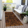 Piper Looms Chantille Border ACN1920 Paprika Machine Washable Area Rug Runner Outdoor Lifestyle Image Feature