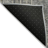 Piper Looms Chantille Border ACN1920 Pewter Machine Washable Area Rug Backing Image