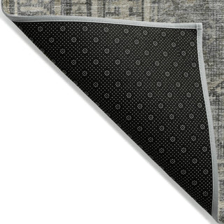 Piper Looms Chantille Border ACN1920 Pewter Machine Washable Area Rug Backing Image