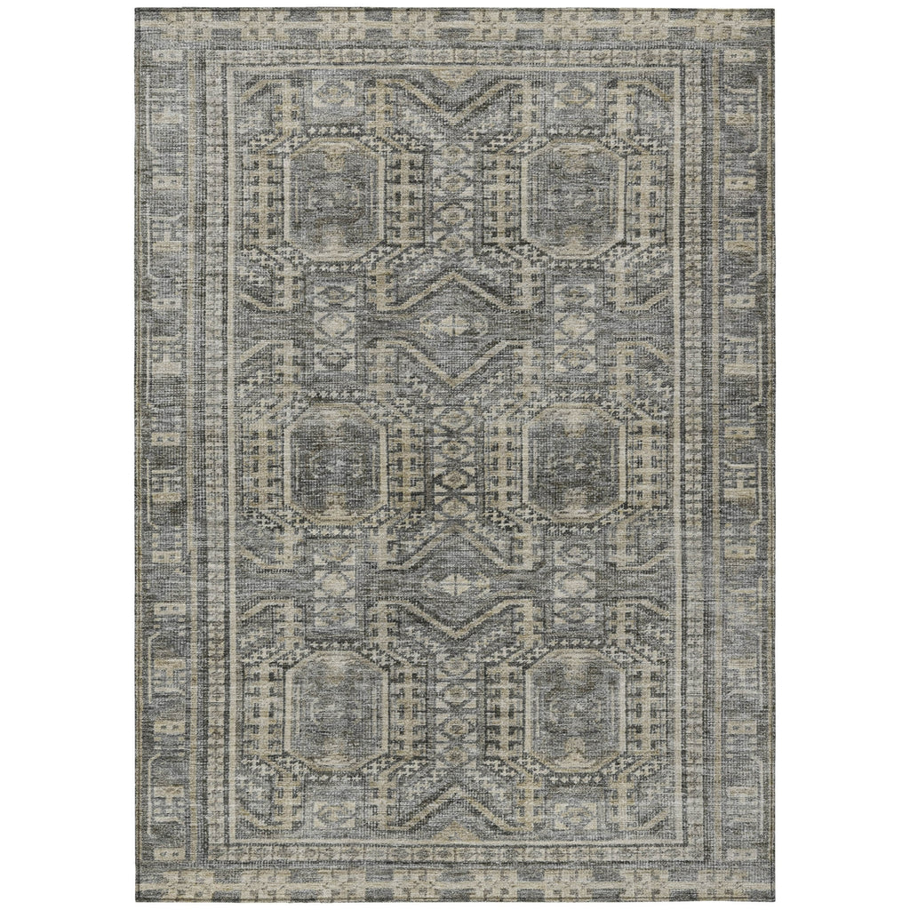 Piper Looms Chantille Border ACN1920 Pewter Machine Washable Area Rug main image