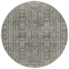 Piper Looms Chantille Border ACN1920 Pewter Machine Washable Area Rug Round Main Image