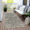 Piper Looms Chantille Border ACN1920 Pewter Machine Washable Area Rug Runner Outdoor Lifestyle Image Feature