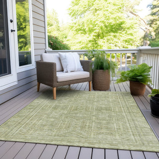 Piper Looms Chantille Border ACN1920 Sage Machine Washable Area Rug Outdoor Lifestyle Image Feature